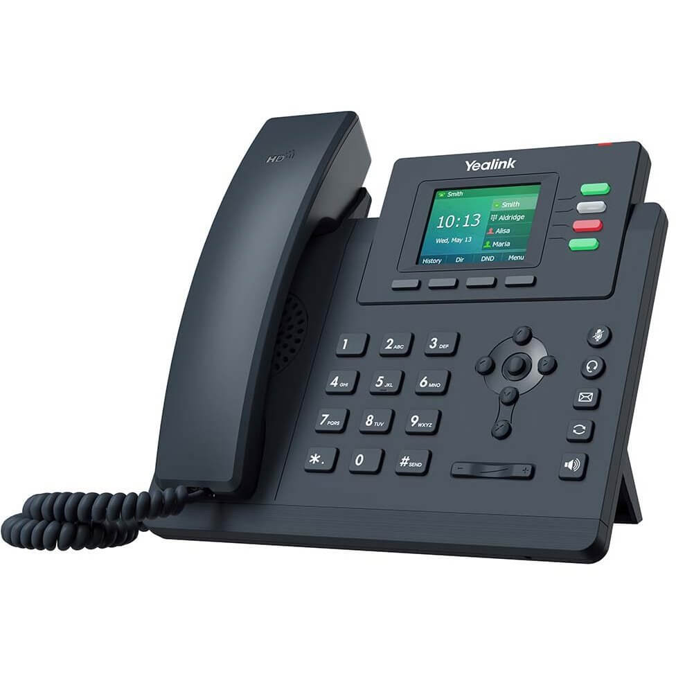 Yealink Téléphone SIP T33G 4 comptes Giga PoE